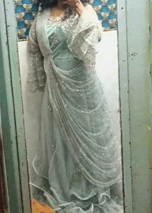 Ice Blue Designer Gown