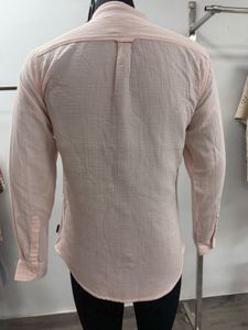 Men's Band Collar Linen Shirt