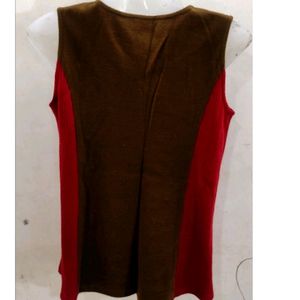 Sleeve Less Sweater Top For Women