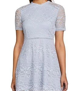 FabAlley Women's Lace Skater Mini Casual Dress (Si