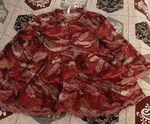 Boho Red short kurty