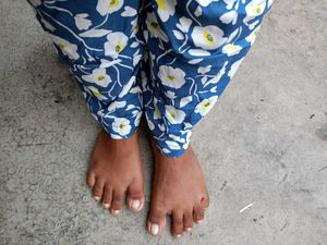Blue Floral Palazzos (check description)