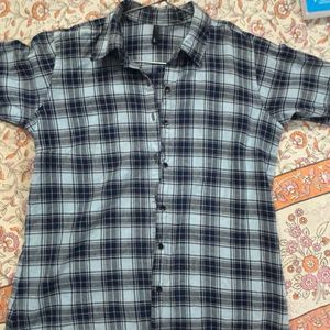 Men's Blue &amp; Navy Plaid Shirt
