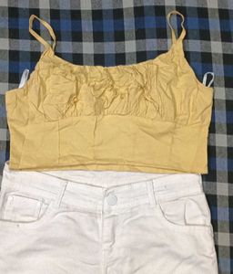 Crop top 🤍💛