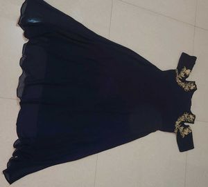 Elegant Navy Maternity Dress