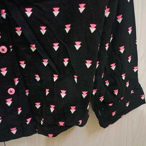 Printed Black Shirt