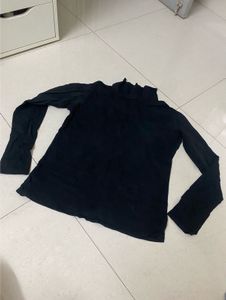 Black Turtle Neck Top