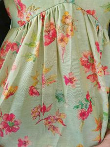 Floral Print Peplum Kurti