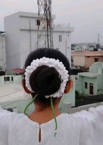 Handmade Floral Hair Bun Accessory
