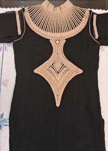 Embroidered Black kurta set
