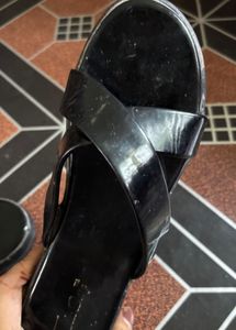 Chic Black Platform Wedge Sandals