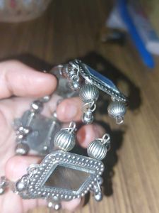 Silver Tone Bracelet with Mirror Detail