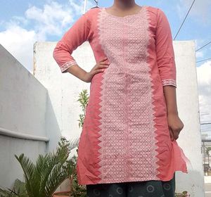 Pretty Pink Embroidered Kurta