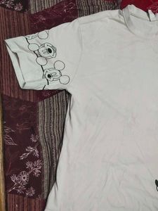 Cream Minnie Mouse Graphic Tee