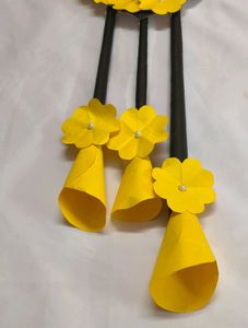 Heart wall hanging yellow flower beautiful looking