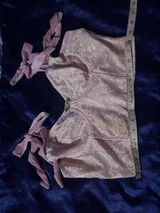 Lace baby pink Corset top