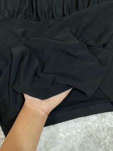 Black Sequin Trim Cami Top