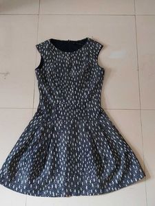 Zara Chic Patterned Fit & Flare Dress