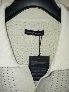 maison mined punched mesh oversized knit