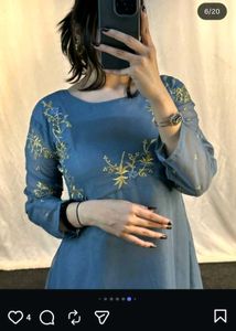 Embroidered grey one psc