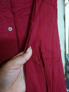 Maroon Kurta
