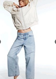 H&M Light Wash Wide Leg Jeans