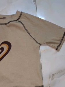 Cute Graphic Heart Crop Top