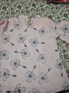 Pink Floral Print top