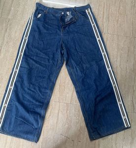 H&amp;M Denim Jeans with Side Snap Buttons