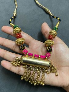 Boho Ethnic Beaded Tassel Necklace