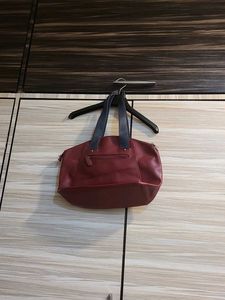 Stylish Red Leather Hobo Bag Lavie
