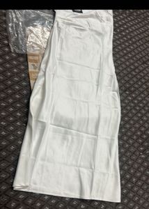 Elegant White Satin midi dress