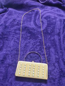Elegant Evening Clutch with Pearls. never used