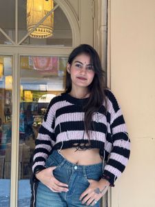 Striped Cropped Sweater