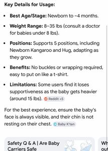 Baby K- Tan Sling Carrier