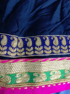Elegant Navy Blue Ethnic Skirt