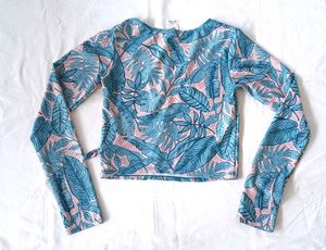 Floral Print Wrap Top - New!