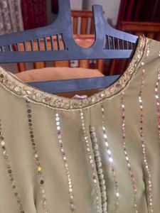 Elegant Sequined Ethnic Single  Gown