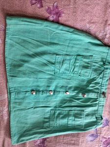 Mint Green Cargo Skirt