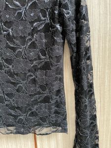 Elegant Black Soft Lace Top