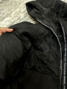 Black Bomber Jacket Cropped&amp; Thick Padded