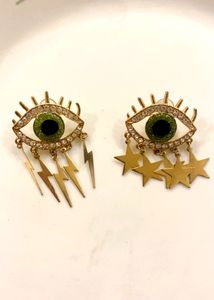Evil Eye &amp; Star Dangle Earrings
