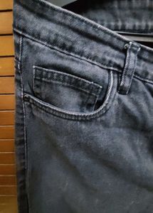 Women's Black Wide-Leg Jeans