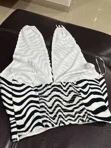 Zebra Print Halter Top