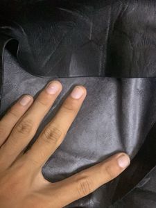 Black Faux Leather Wide Leg Pants