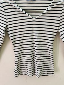 Marks &amp; Spencer White Striped Top