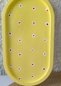 Handmade Yellow Floral Trinket Tray 💛