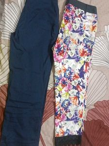Navy Blue High-Waist Trousers combo