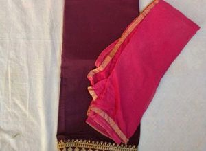 unstitched suit MaroonEmbroidered Kurta Set with
