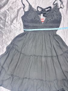Chic Black Tiered Mini Dress